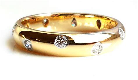 cartier gold band - tiffany co wedding band.